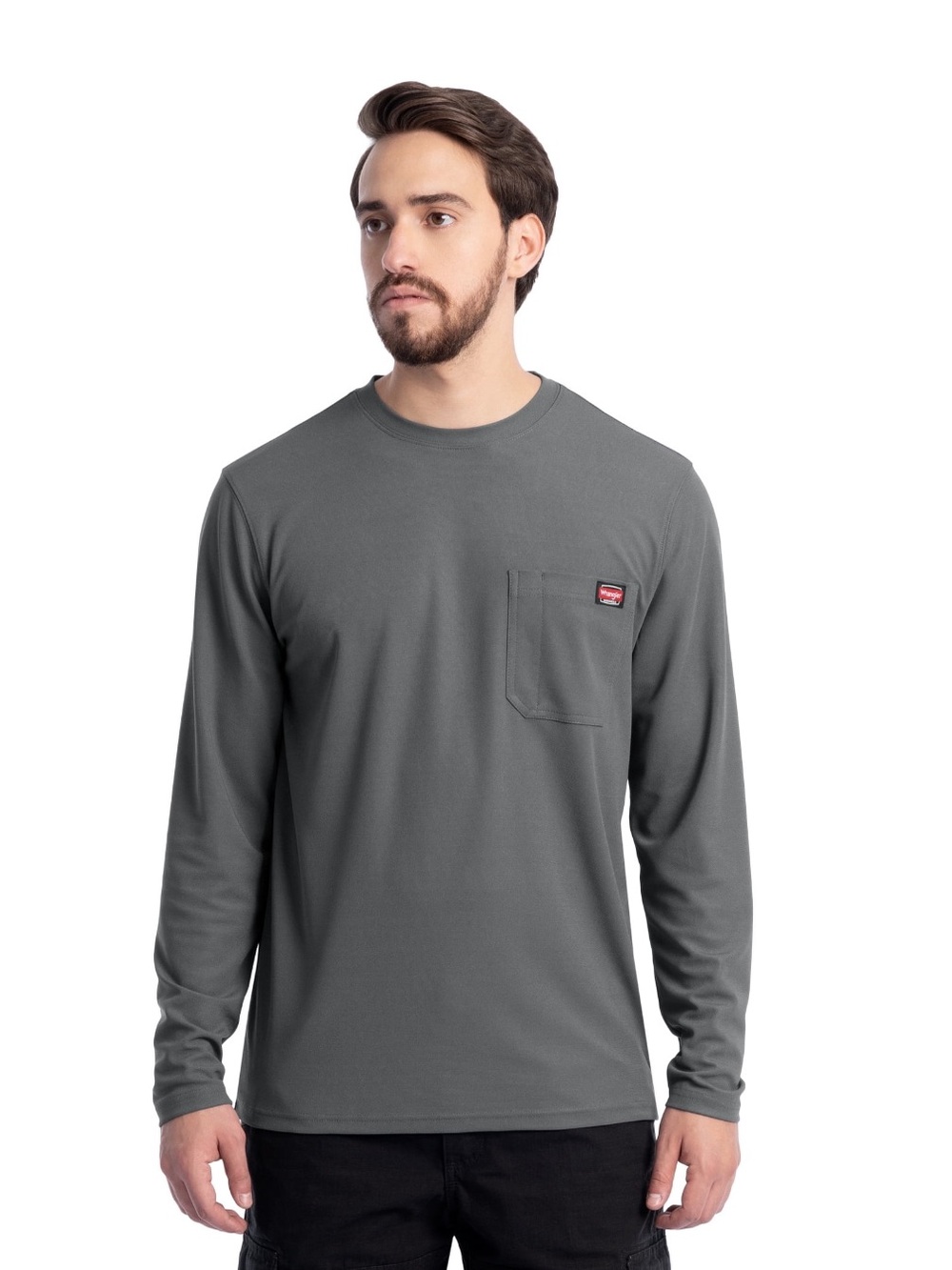 Wrangler Workwear Men's Long Sleeve Performance Pen Pocket T-Shirt Size M